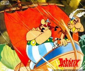 Puzle Asterix e Obelix, os dois amigos são os protagonistas das aventuras de Asterix, o Gaulês