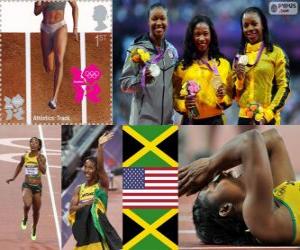 Puzle Atletismo 100m mulheres Londres 12