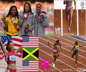 Puzle Atletismo 200m fem Londres 2012