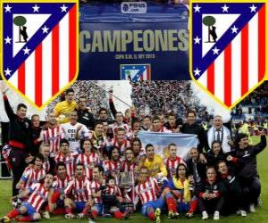 Puzle Atlético de Madrid campeão da Copa del Rey 2012-2013