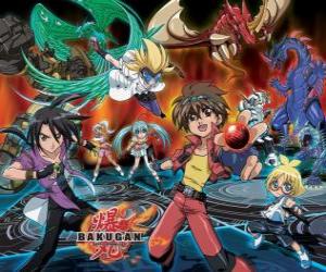 Puzle Bakugan Brawlers, os guerreiros