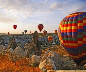 Puzle Balão na paisagem