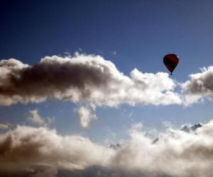 Puzle Balão nas nuvens