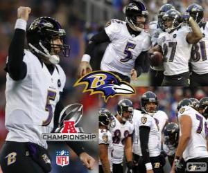 Puzle Baltimore Ravens o campeão da AFC de 2012