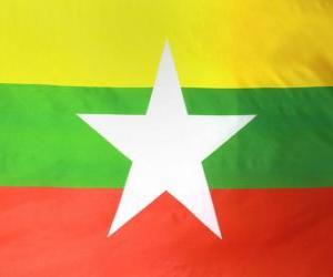 Puzle Bandeira da Birmânia