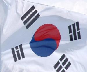 Puzle Bandeira da Coreia do Sul