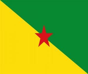 Puzle Bandeira da Guiana francesa