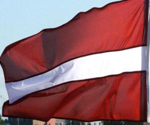 Puzle Bandeira da Letónia