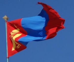 Puzle Bandeira da Mongólia