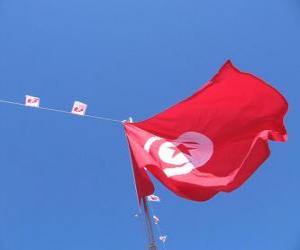 Puzle Bandeira da Tunísia