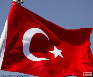 Puzle Bandeira da Turquia