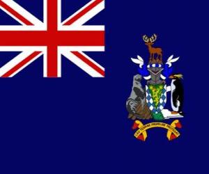 Puzle Bandeira das ilhas da Geórgia do Sul e Sandwich do Sul