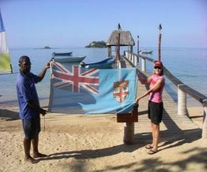 Puzle Bandeira de Fiji ou Fidji 