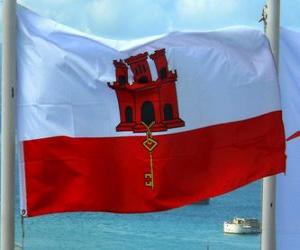 Puzle Bandeira de Gibraltar