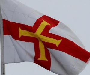 Puzle Bandeira de Guernsey