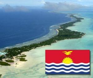 Puzle Bandeira de Kiribati ou Quiribati ou Quiribáti