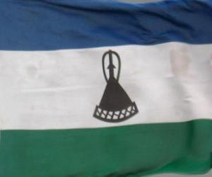 Puzle Bandeira de Lesoto
