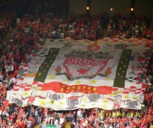 Puzle Bandeira de Liverpool F.C.