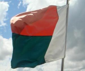 Puzle Bandeira de Madagáscar