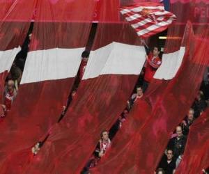 Puzle Bandeira de Real Sporting de Gijón