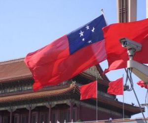 Puzle Bandeira de Samoa