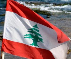 Puzle Bandeira do Líbano