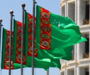Puzle Bandeira do Turquemenistão
