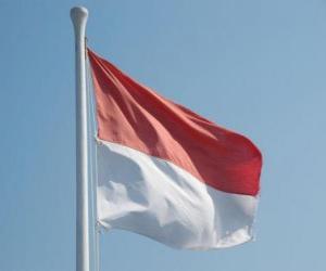 Puzle Bandeira Indonésia