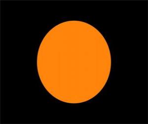 Puzle Bandeira preta com círculo laranja para avisar o motorista que o carro tem um problema técnico