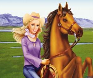 Puzle Barbie com um lindo cavalo