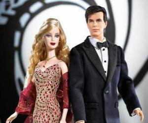 Puzle Barbie e Ken muito elegante