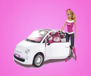 Puzle Barbie e seu Fiat 500