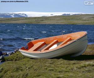 Puzle Barco na costa norueguesa