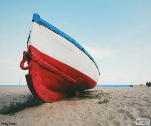 Puzle Barco na praia