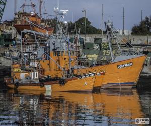 Puzle Barcos de pesca