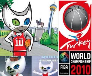 Puzle Bascat mascote do Basquete Campeonato Mundial da Turquia 2010