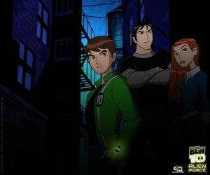 Puzle Ben, Gwen e Kevin, os protagonistas humanos de Ben 10 Alien Force