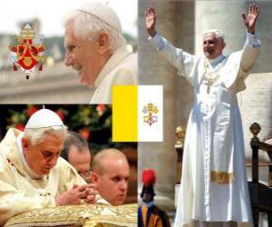 Puzle Bento XVI, Joseph Alois Ratzinger é o 265 º papa da Igreja Católica.