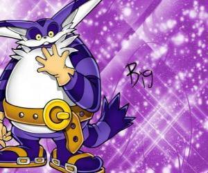 Puzle Big the Cat, o gato grande que aparece em the adventures of Sonic