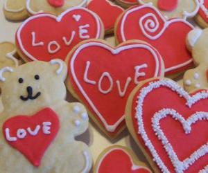 Puzle Biscoitos para celebrar o dia dos Namorados