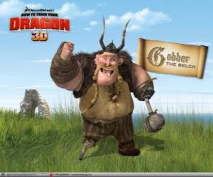 Puzle Bocão ou Gobber, o veterano Viking guerreiro responsável pelo treinamento de novos recrutas