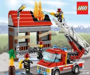 Puzle Bombeiros de Lego