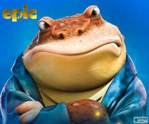 Puzle Bufo, um sapo que é um homem de negócios do mundo secreto