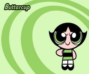 Puzle Buttercup ou Docinho é a mais forte e mais brava das  Powerpuff Girls, As Meninas Superpoderosas