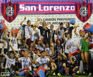 Puzle CA San Lorenzo de Almagro, campeão do Torneo Inicial 2013, Argentina