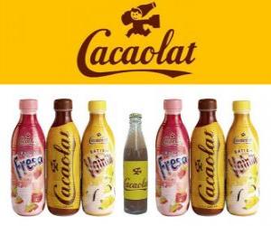 Puzle Cacaolat é uma marca de milkshake e cacau, mas também há de baunilha e morango batidos.