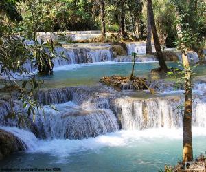 Puzle Cachoeiras de Kuang Si, Laos