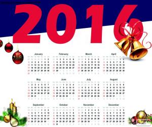 Puzle Calendário de 2016