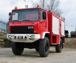 Puzle caminhão de bombeiros todo-terreno