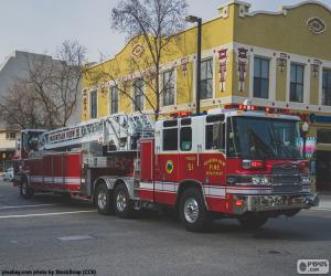 Puzle Caminhão de bombeiros americano